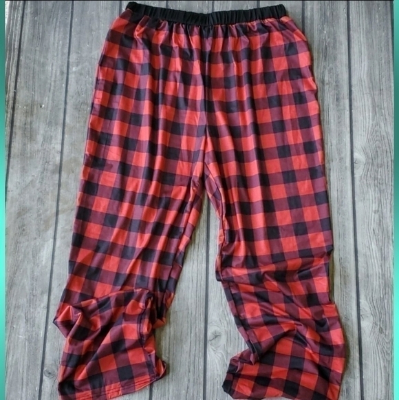 Other - Unisex Christmas Pajama Pants Buffalo Plaid Sz XL